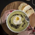 Crema di broccolo di Torbole con tartufo e uovo in camicia